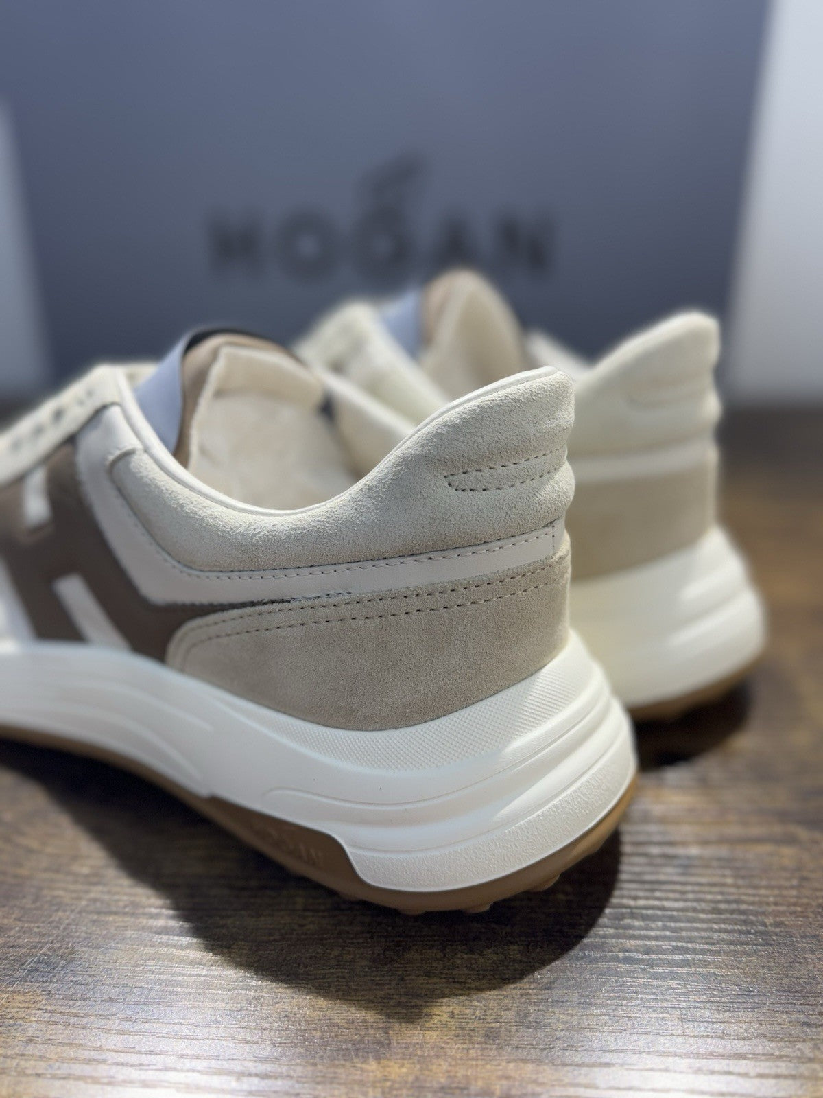Hogan Hyperlight Sneaker Suede Brown Ivory     Memory Foam Causal Hogan Uomo 42