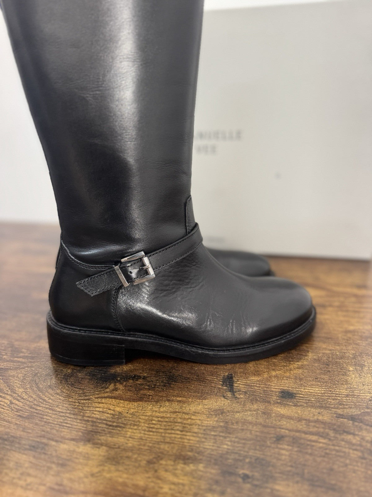 Emanuelle Vee Stivale Pelle Nero Casual Boot Donna 41