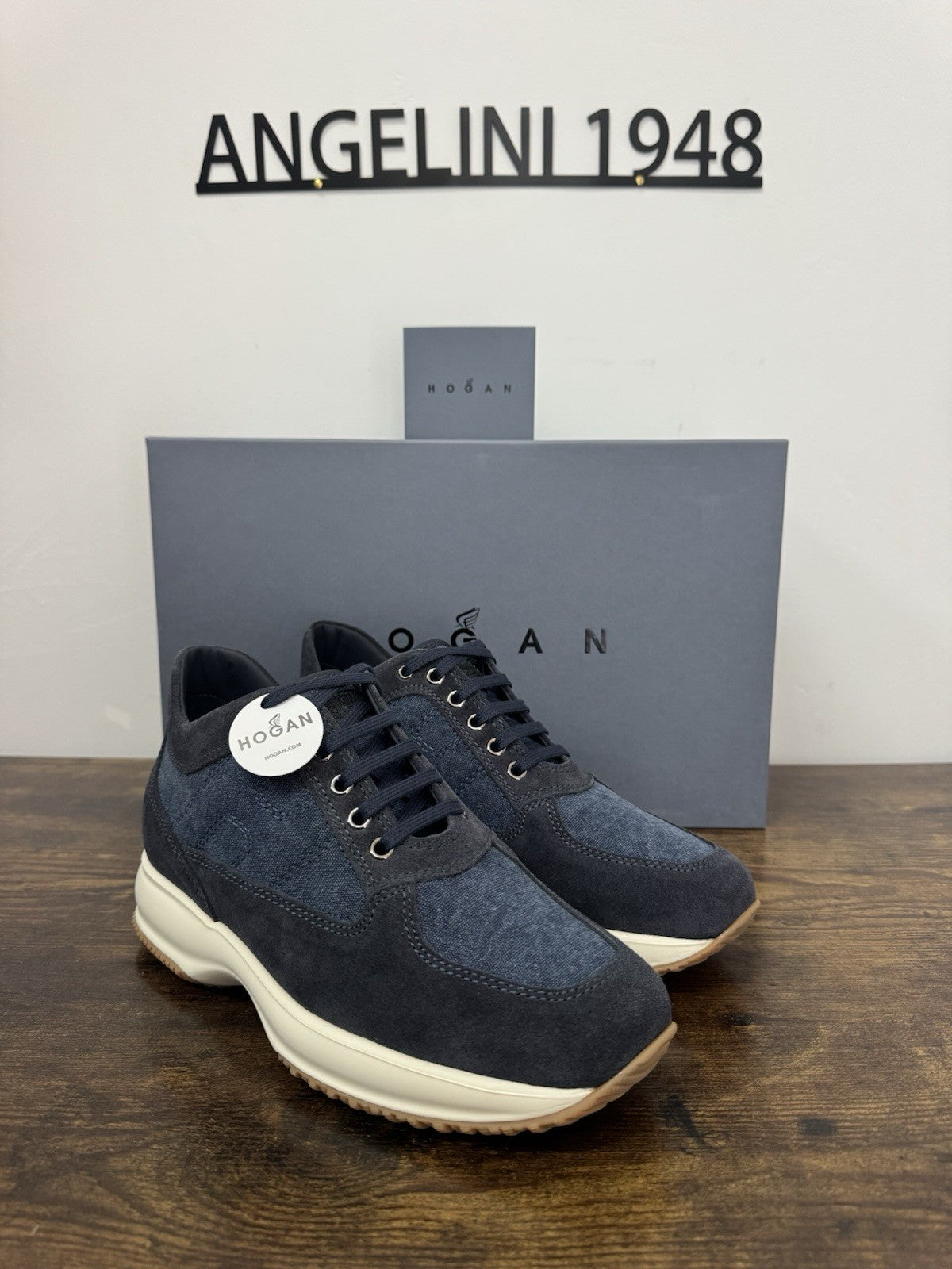 Hogan Interactive   sneaker Suede Denim  Blu   Luxury Hogan  Uomo 42