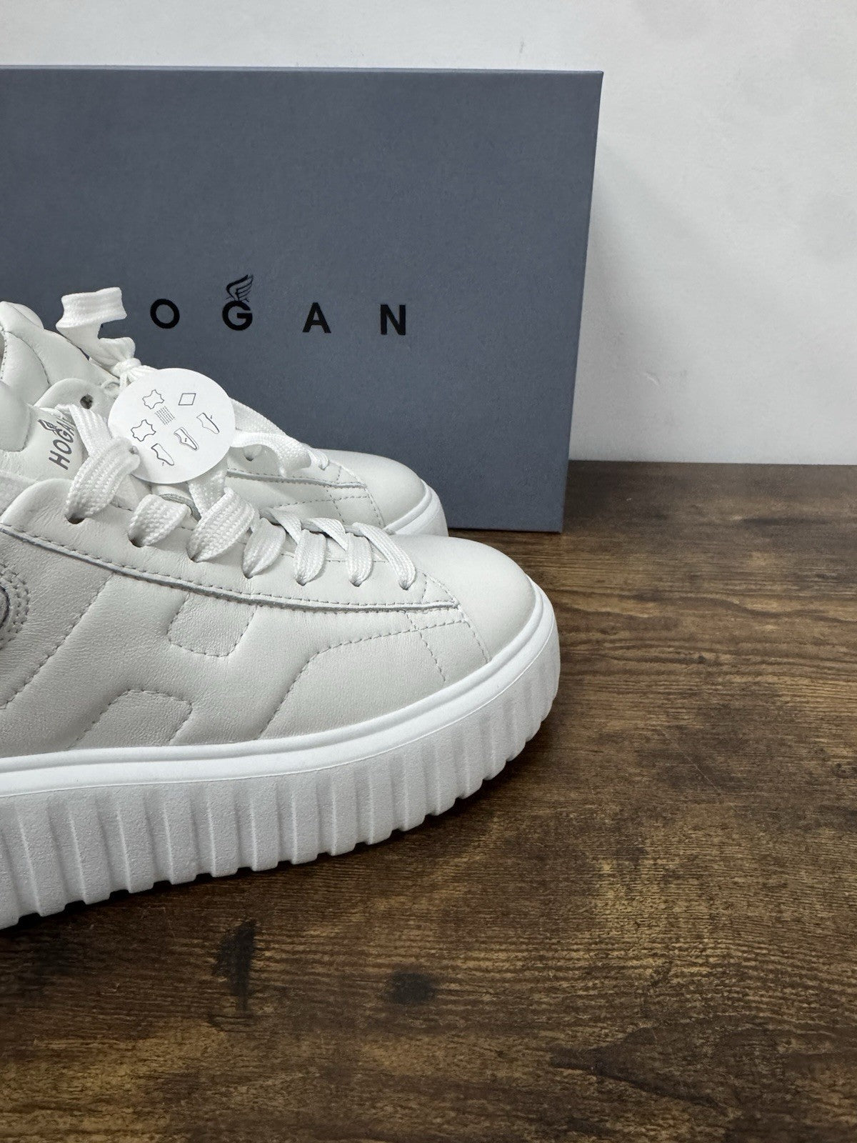 Hogan H Stripes Pelle Bianco Argento Casual Hogan Donna 38