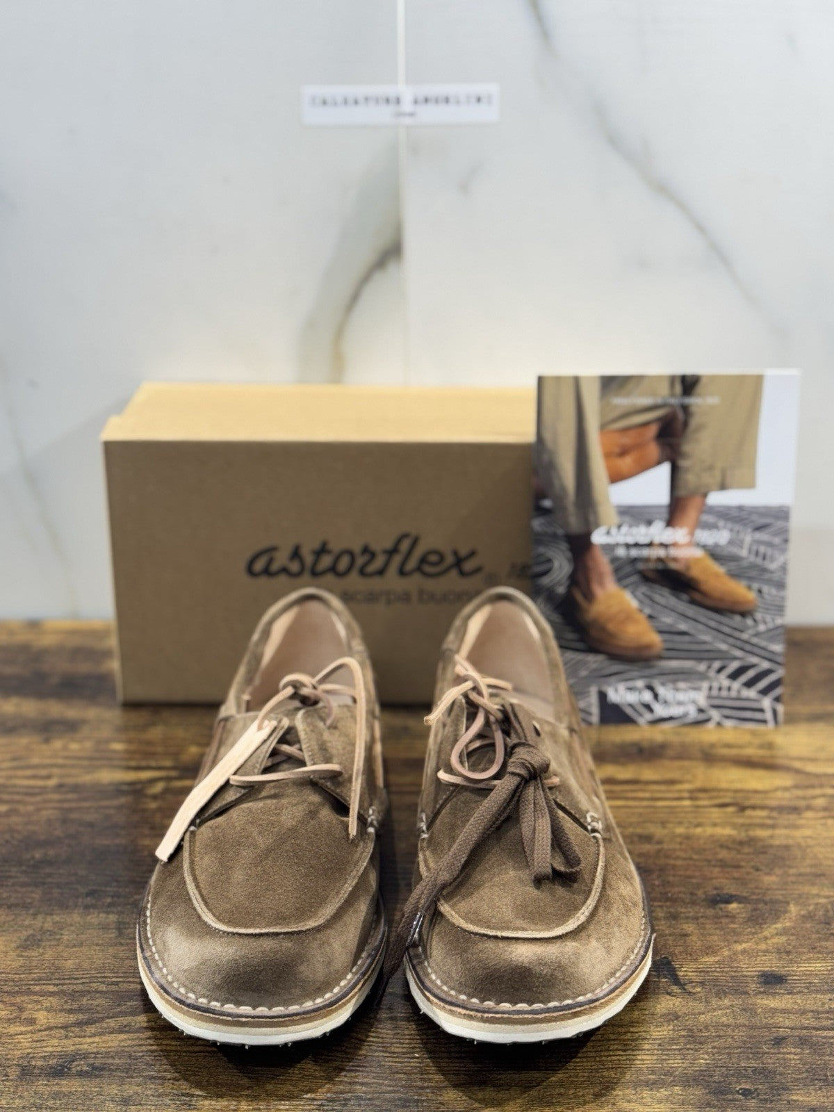 Astorflex Scarpa Dockflex Suede Dark Khaki  Handmade Quality Uomo 42