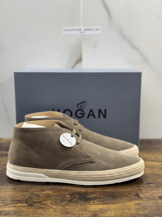 Hogan H358 Polacco Pelle Suede Fango  Casual Hogan   Uomo 44