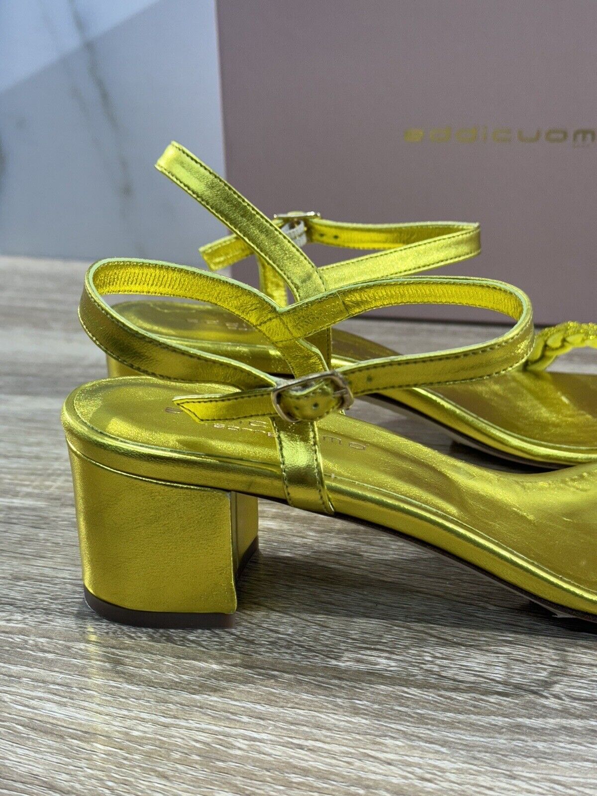 Eddi Cuomo Luxury Sandals Donna In Pelle Giallo  Fatti A Mano  Handmade 39