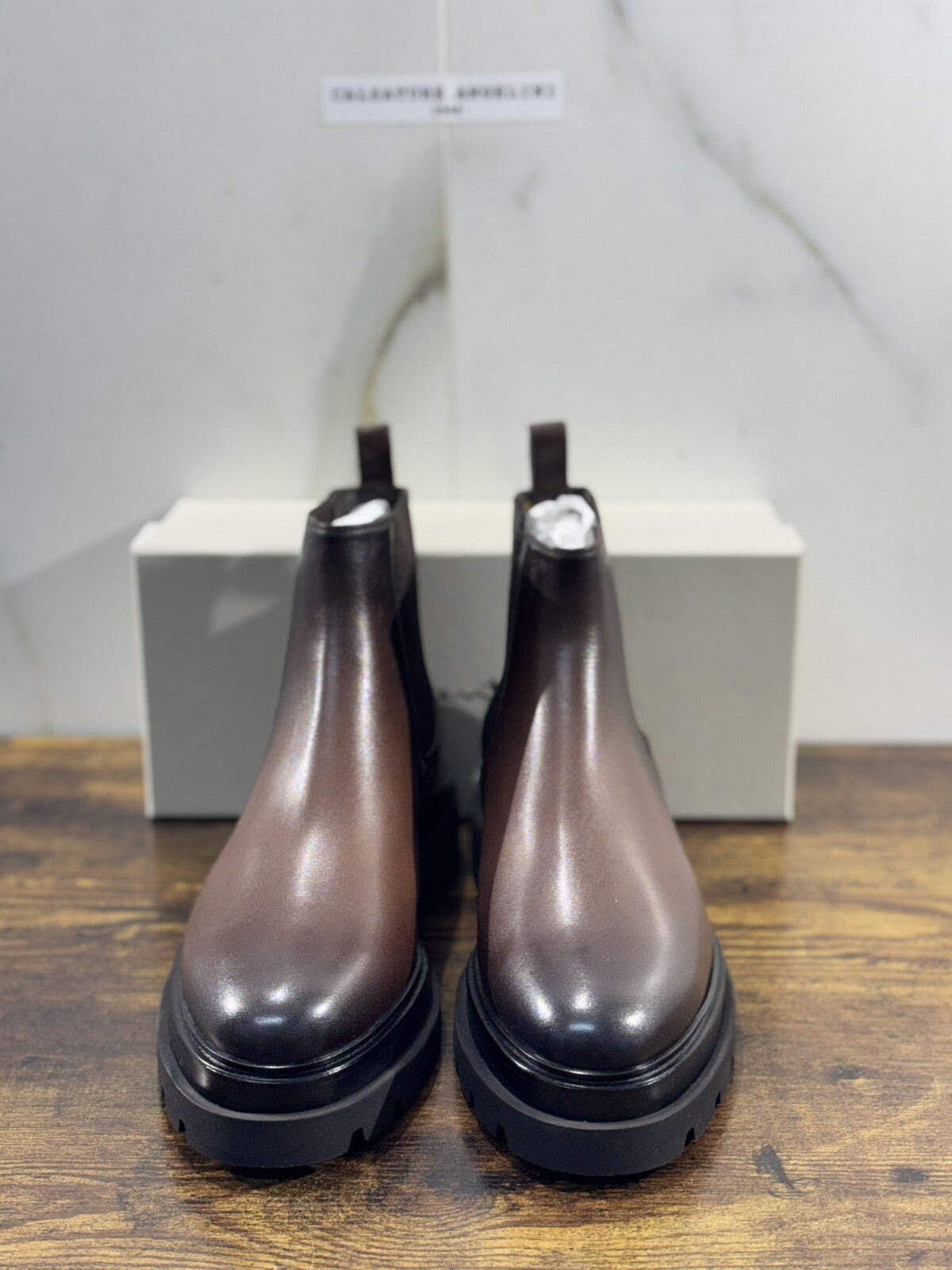 Santoni Chelsea   Donna Pelle Marrone   Casual Luxury Boot Woman Santoni 40.5