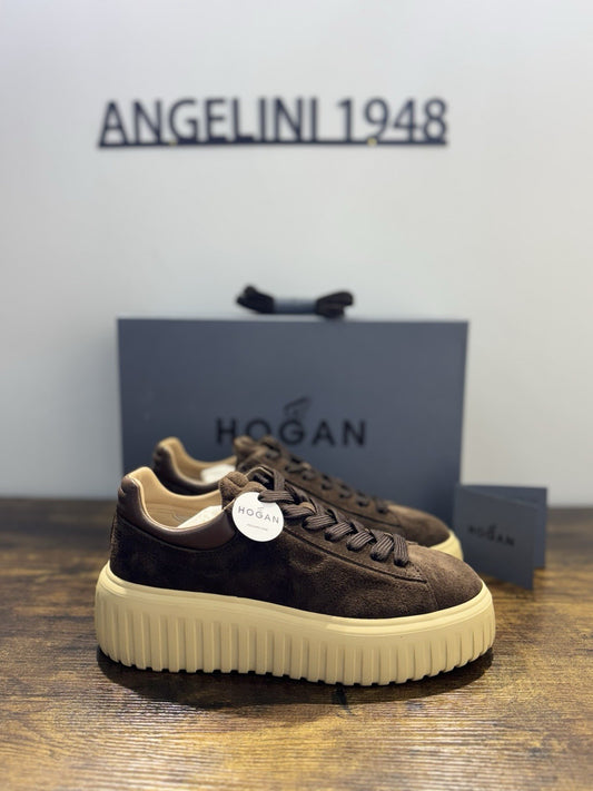 Hogan H Stripes Suede Marrone Memory Foam Casual Hogan Donna 36.5