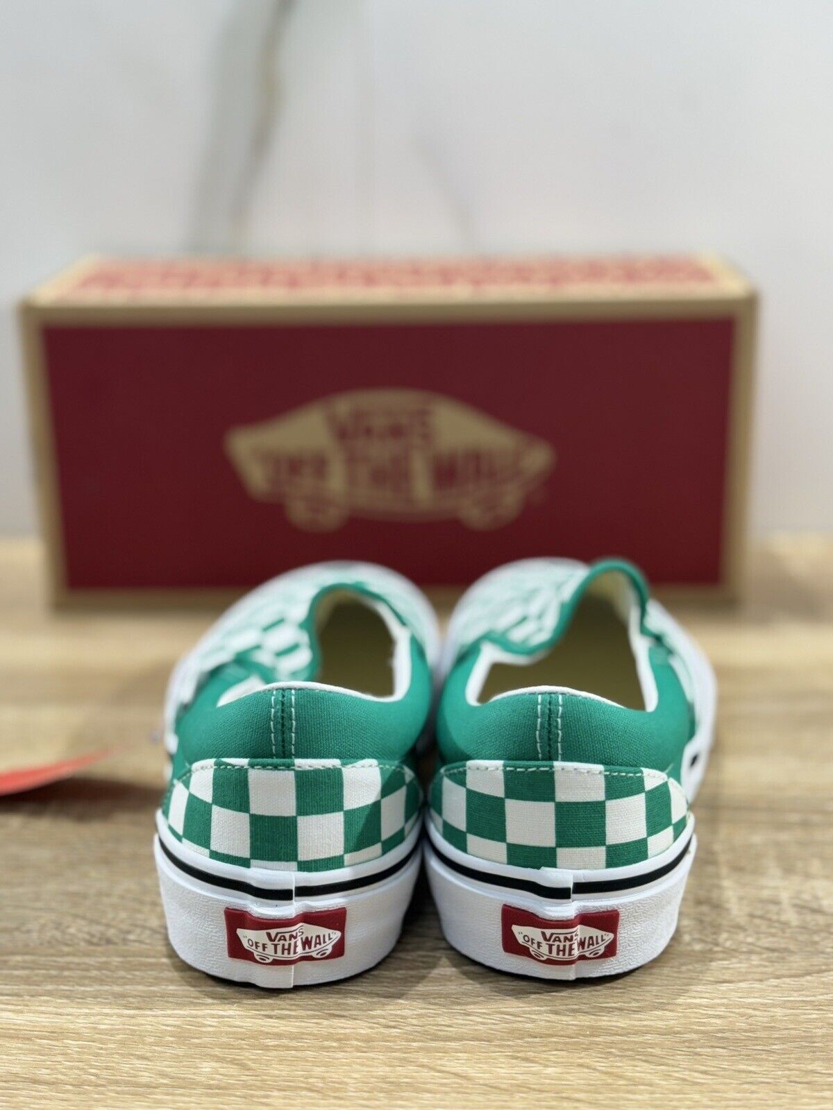 Vans Classic Slip On Checkerboard Bianco Verde Casual Icon Vans 44