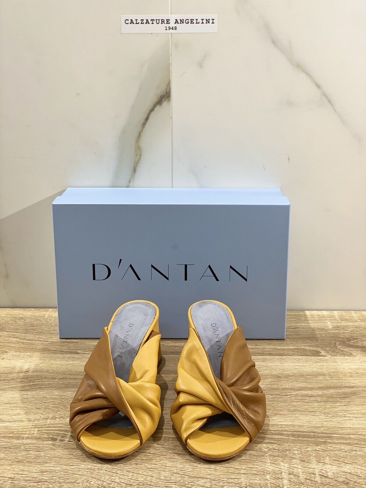 D’antan Sandalo Donna Pelle Cuoio Made In Italy Con Tacco 38