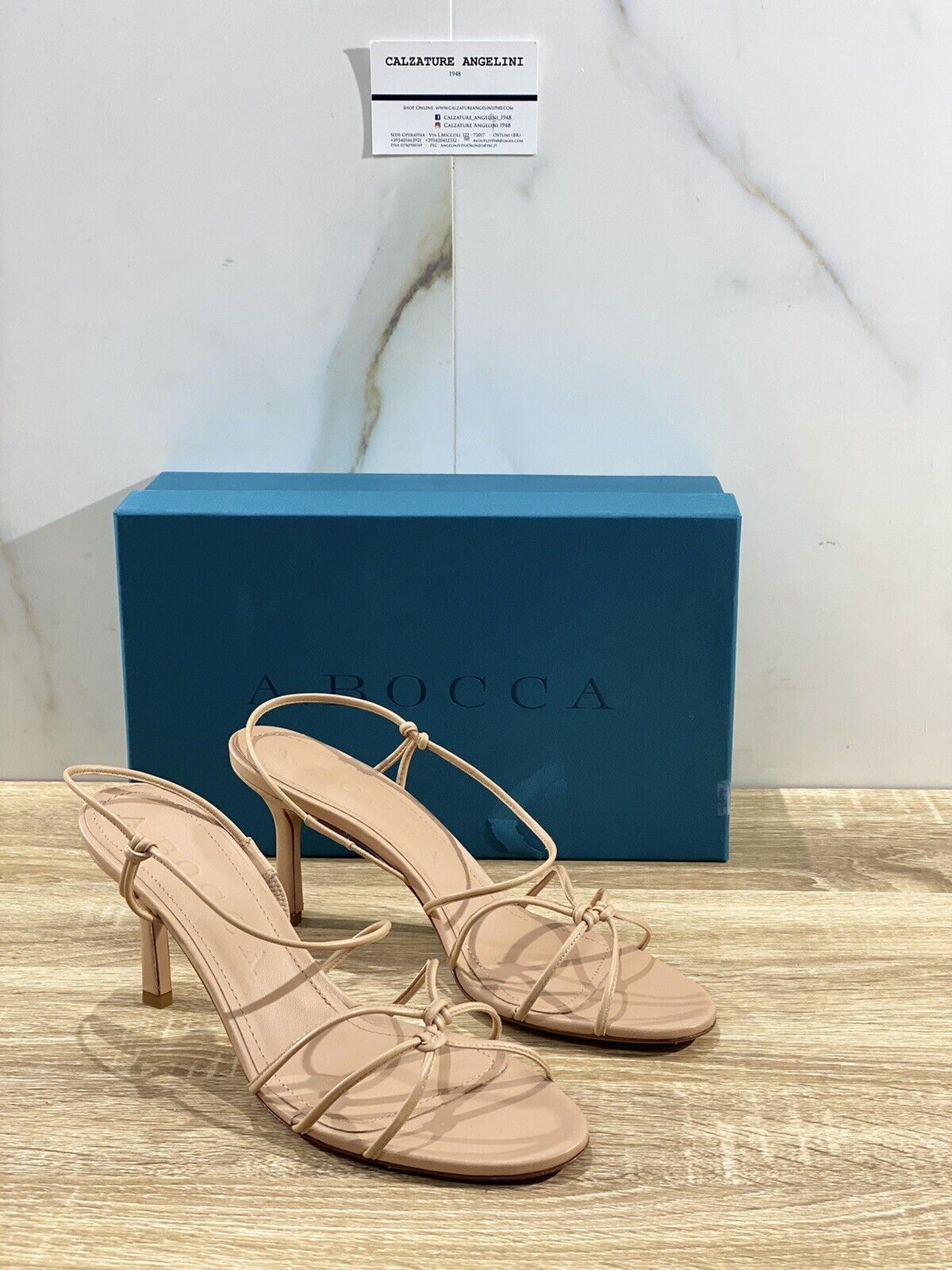 A.bocca Sandalo Donna AB2307 In Pelle Beige   Luxury Sandal Woman 41