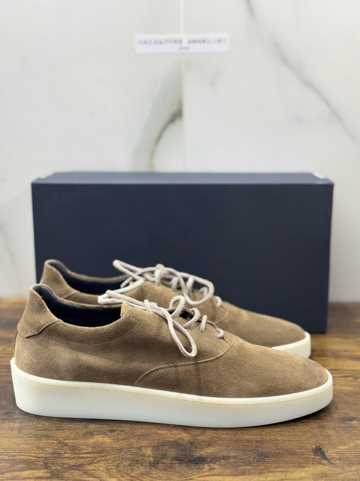 Seboy’s Sneaker Pelle Suede Taupe Casual Uomo 41
