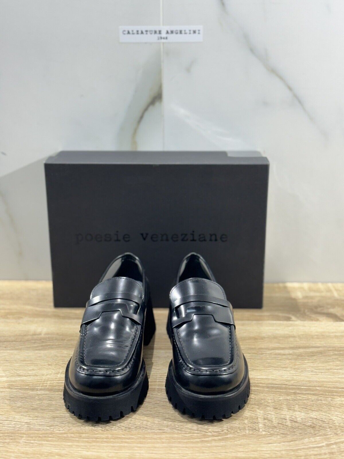 Poesie Veneziane Mocassino Donna Pelle Nero Extra Light Made In Italy 41