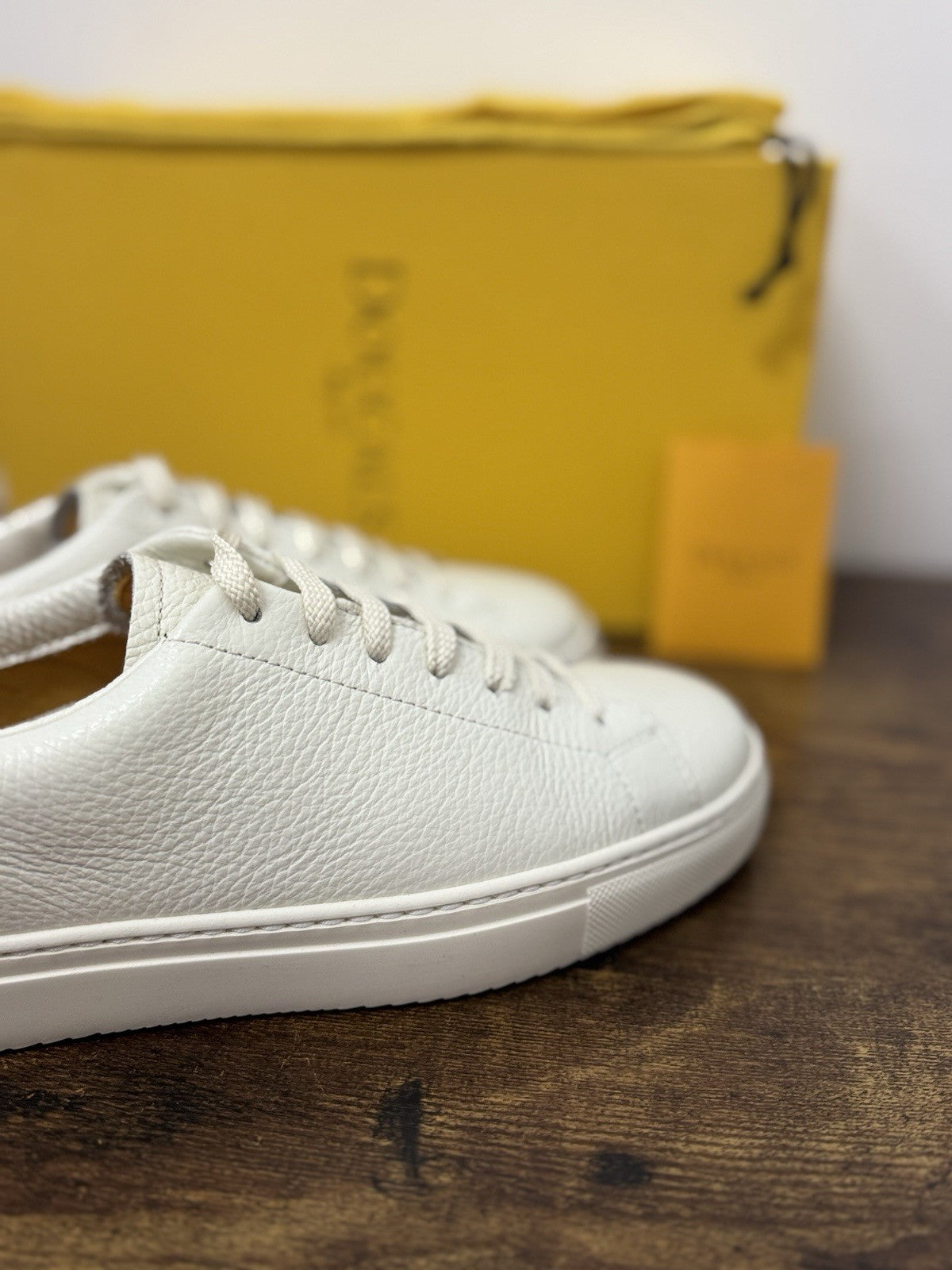 Doucal’s Sneaker Pelle Bianca Icon Casual Scarpa Uomo 42