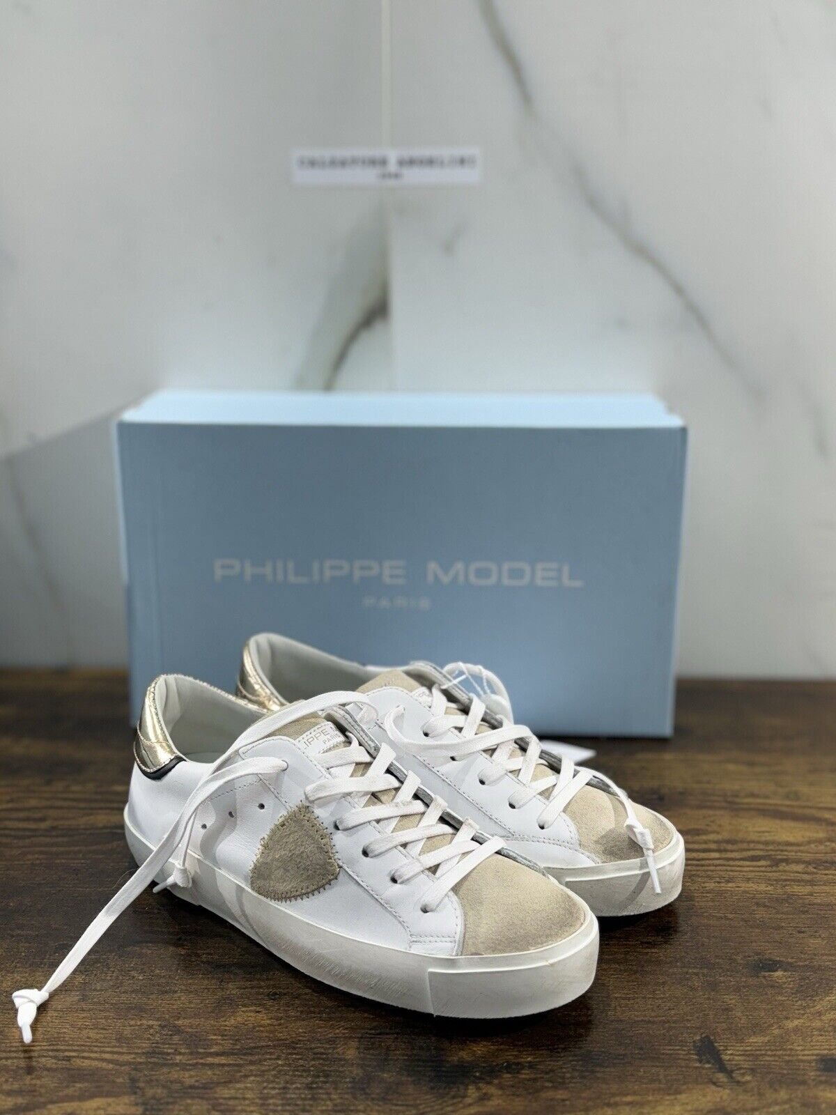 Philippe Model Paris Low Woman  sneaker donna Bianca Pelle  36