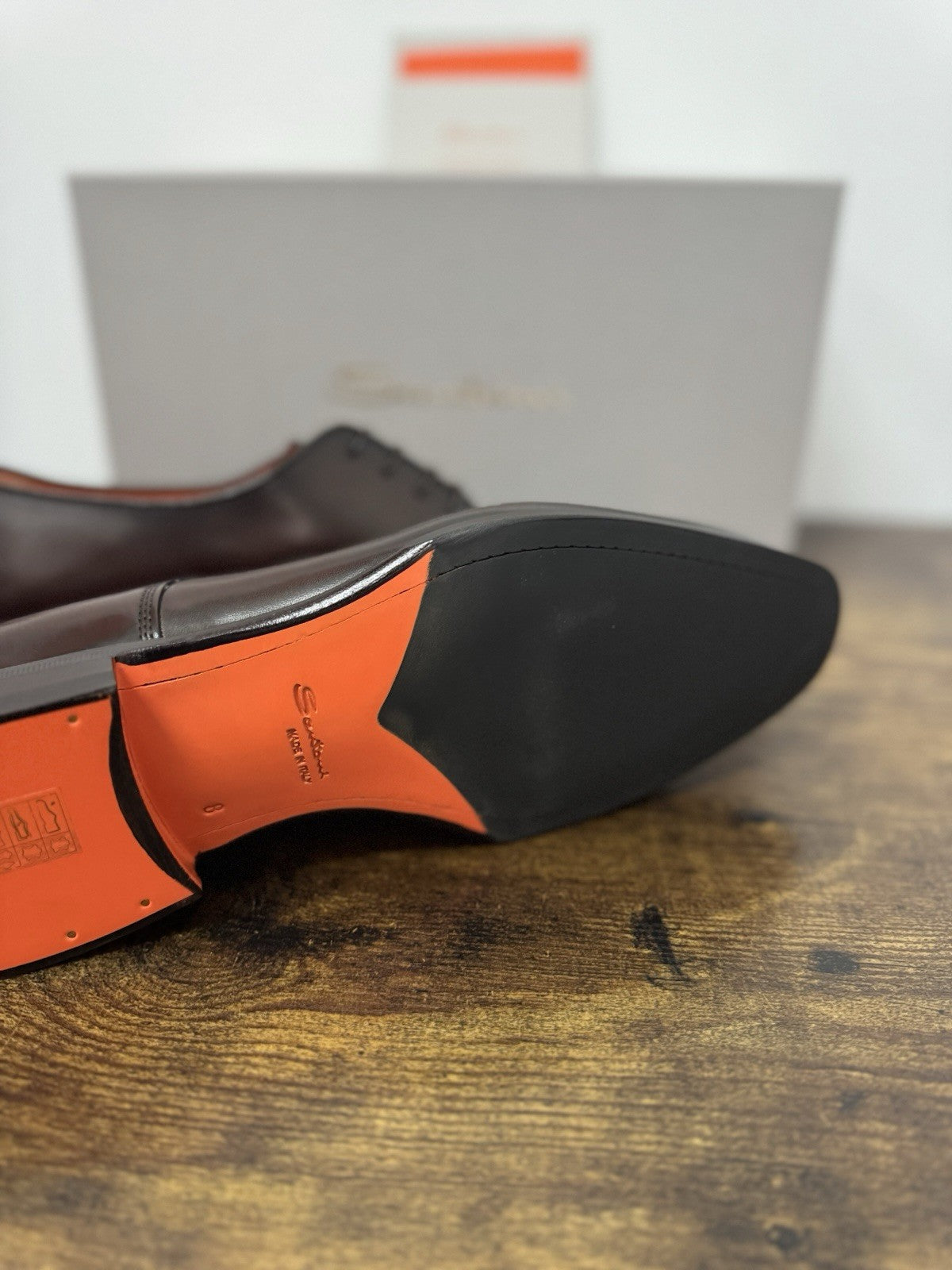 Santoni Derby   Pelle Marrone  Luxury Santoni Scarpa Uomo 42