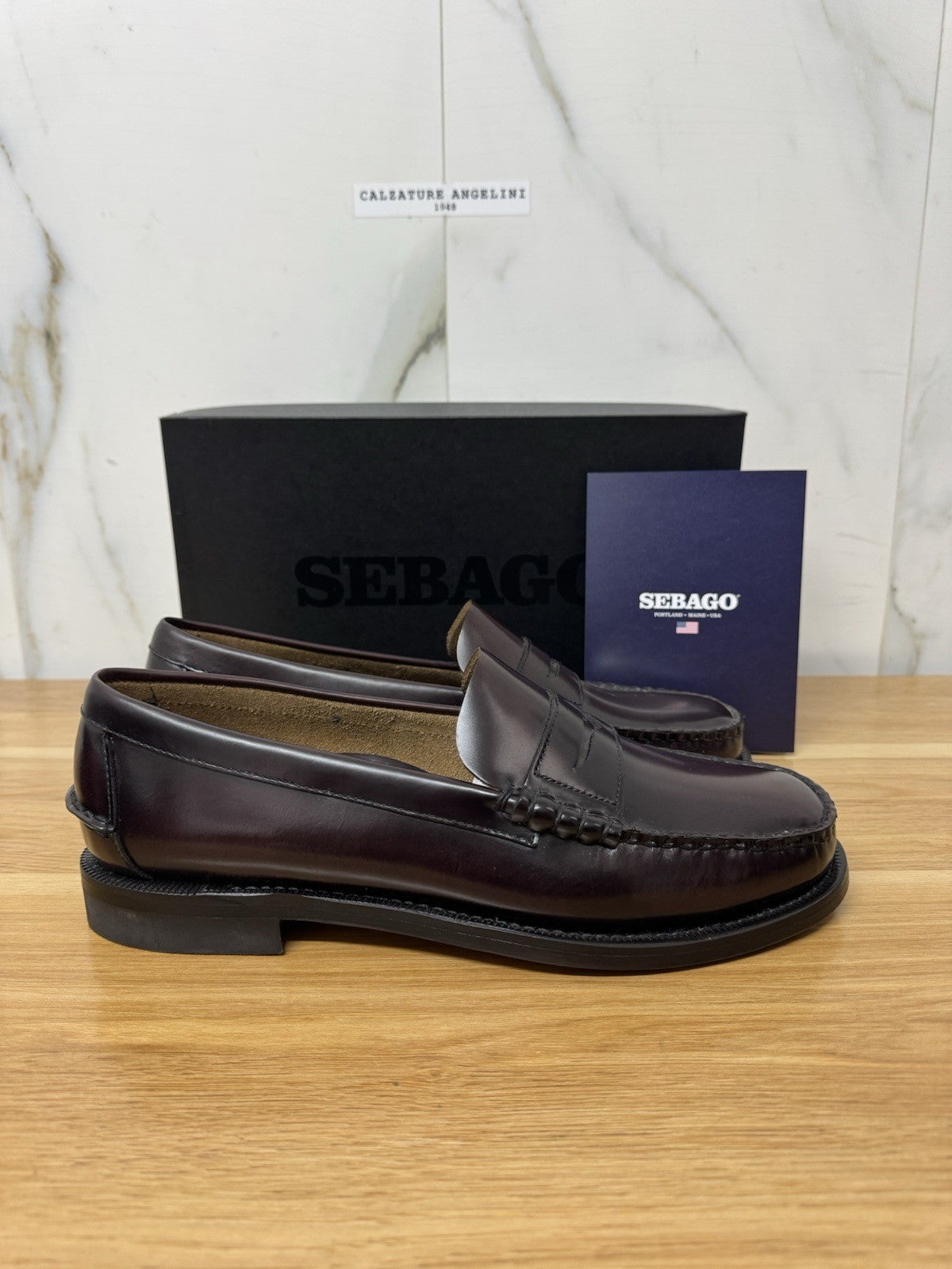 Sebago Classic Dan Pelle Brown Burgundy  Casual Sebago Uomo 45