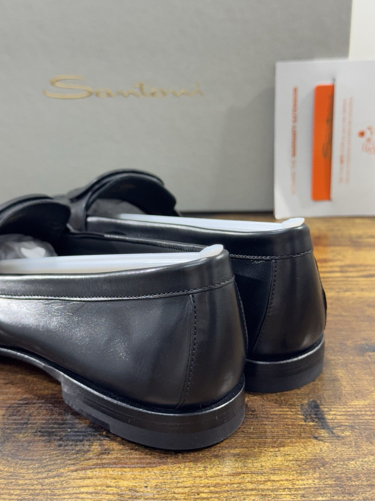 Santoni Mocassino Pelle Nera Luxury Santoni Scarpe Donna 37