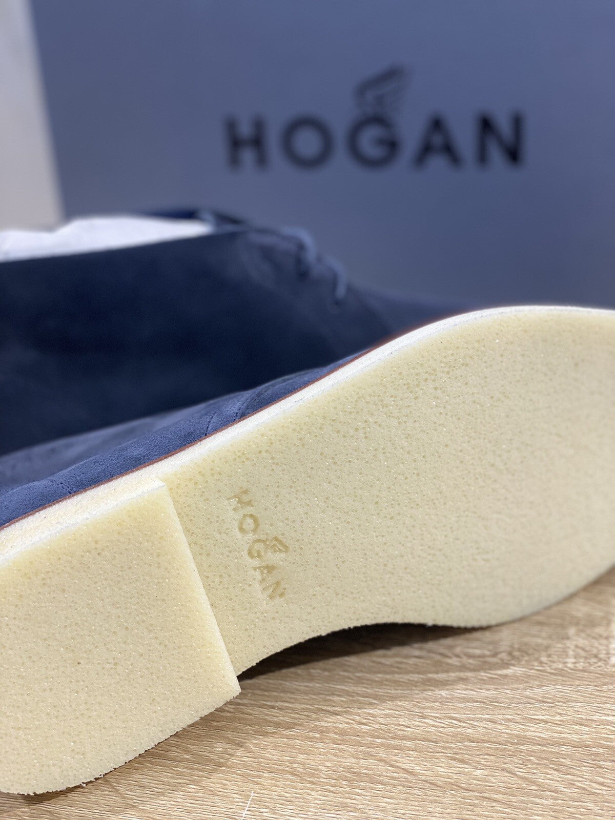 Hogan Polacchino uomo business casual suede Blu hogan men shoe 40.5