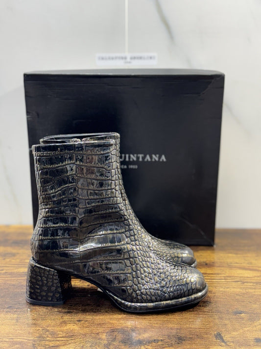 Pons Quintana Stivaletto Donna Pelle Bronzo         Con Tacco Luxury Boot 36