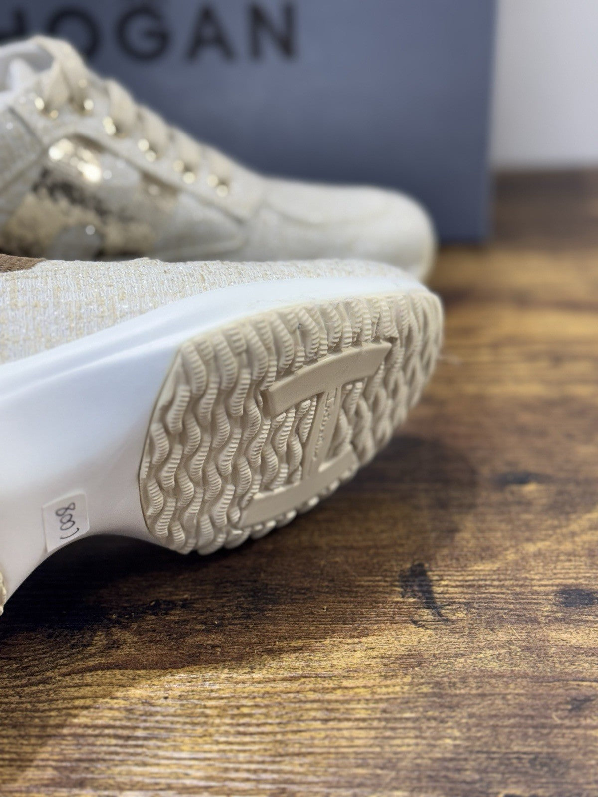 Hogan Interactive Pelle Crema Pailettes  Casual Hogan Donna 37