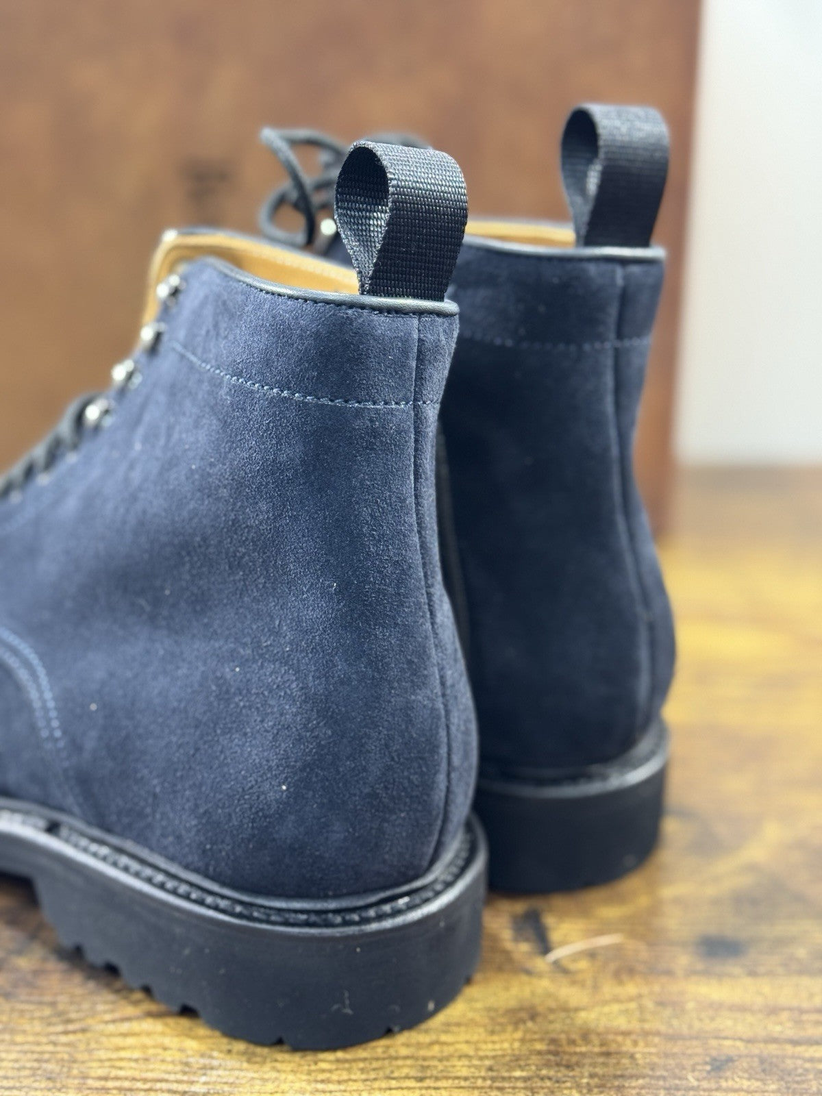 Berwick 1707 Stivaletto Uomo Suede Blu  Fondo Vibram Casual Boot 40