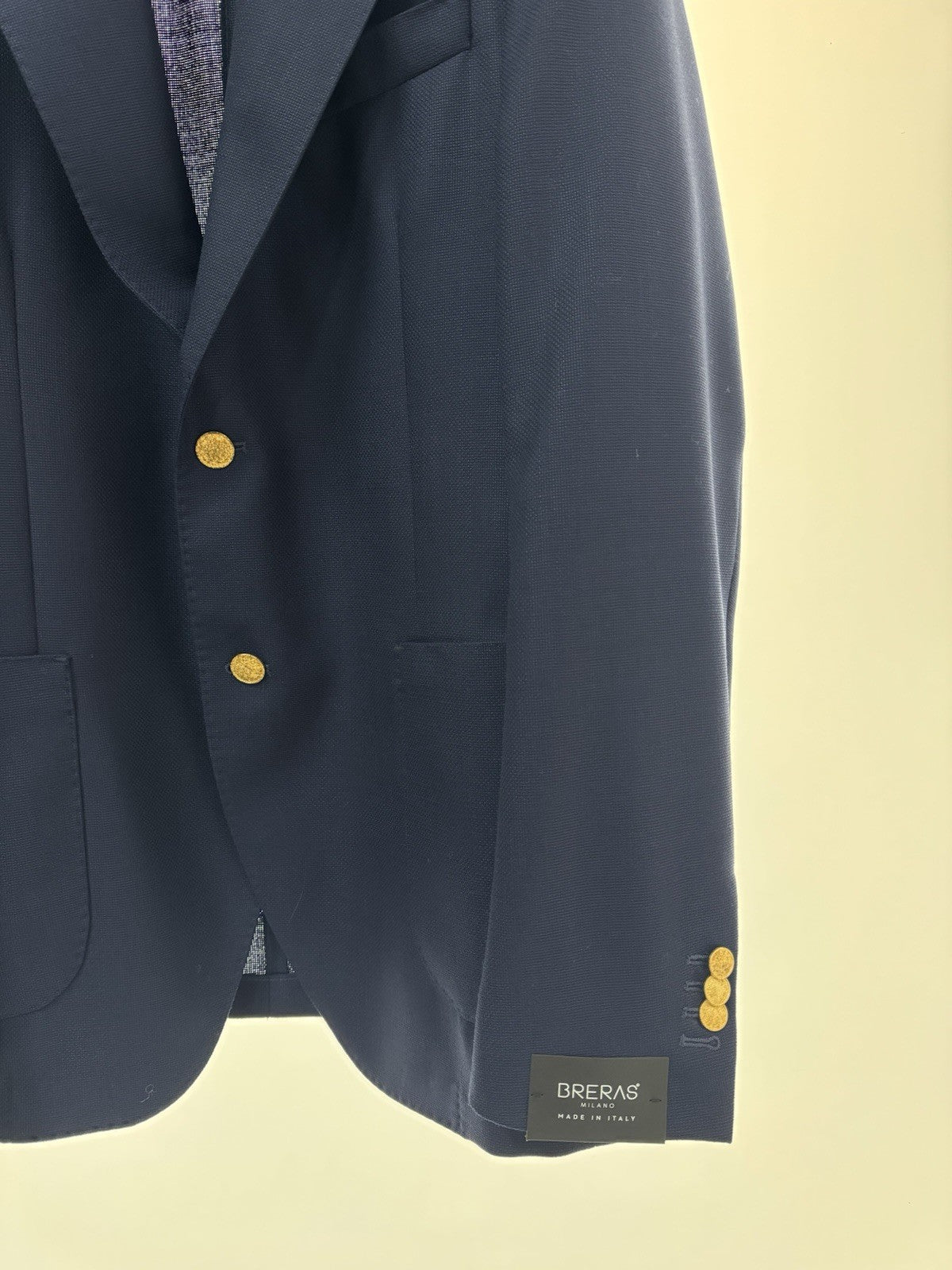 Breras Milano Giacca 100% Lana Vergine Vitale Barberis Canonico Blu Uomo 54