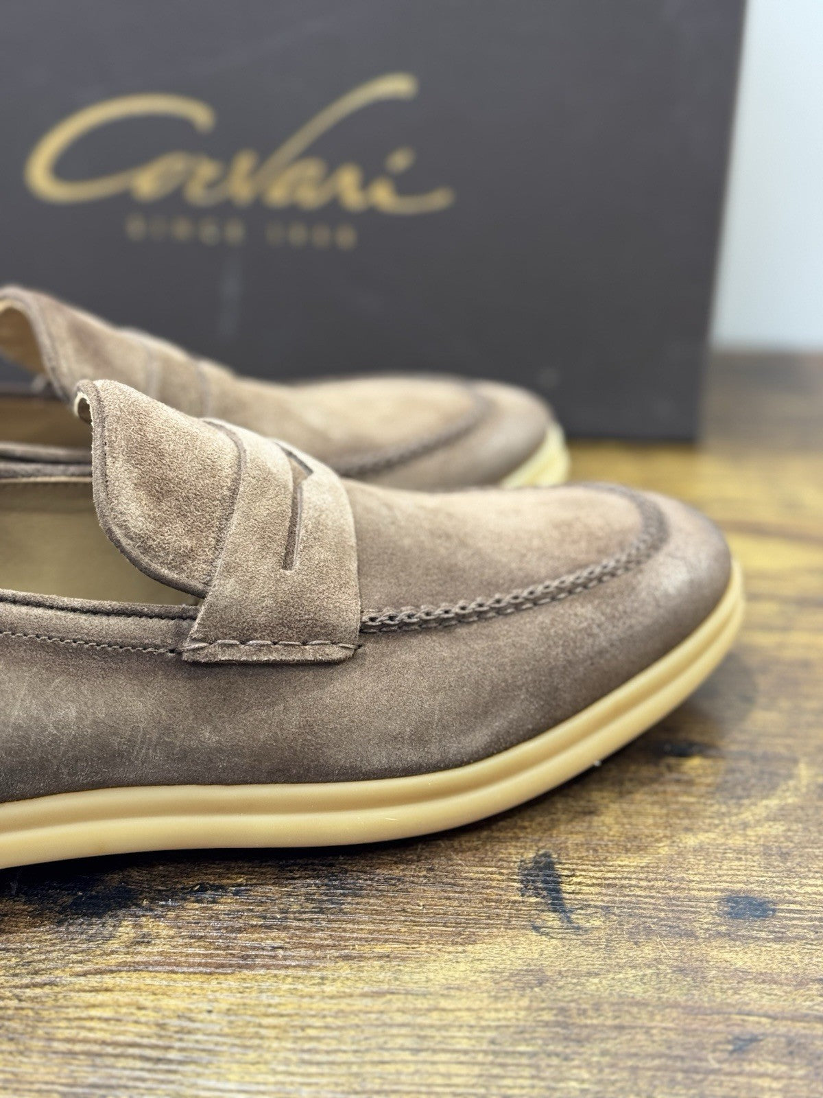 Corvari Scarpa Uomo Mocassino Summer Walk Pelle Suede Casual Corvari Uomo 42