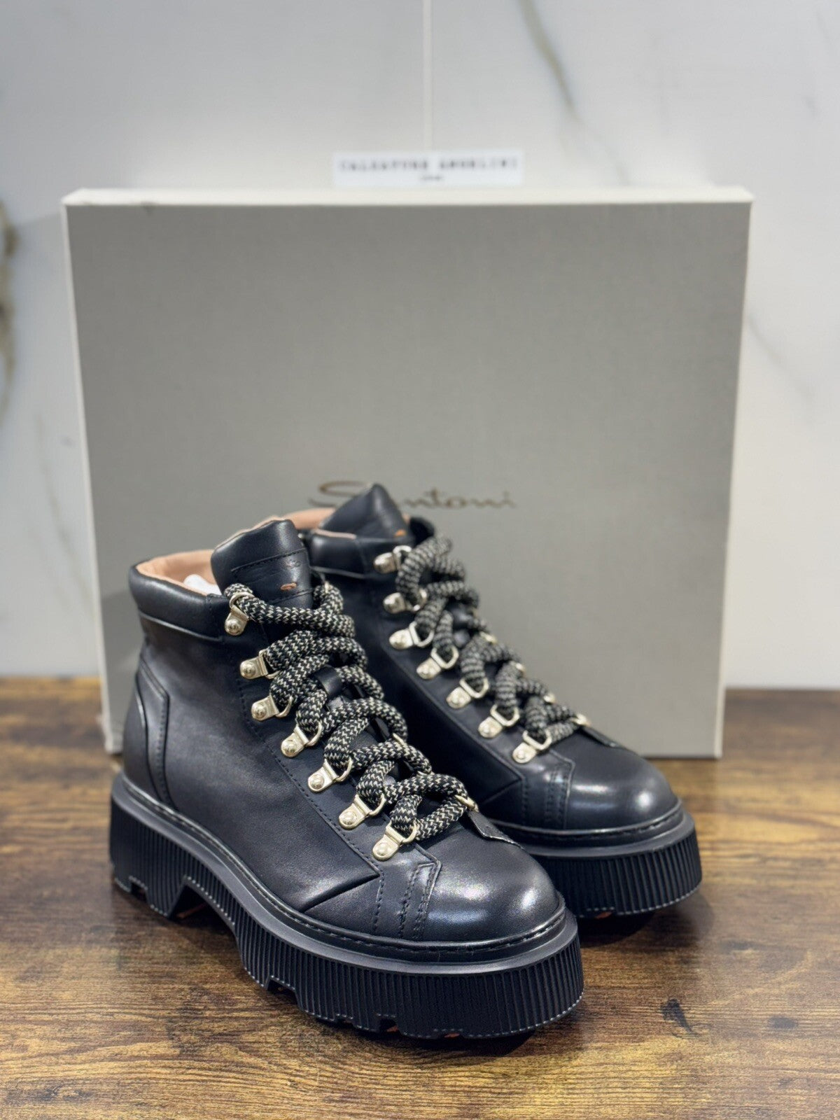 Santoni Mountain  Boot Donna Pelle Light   Casual Luxury Boot Woman Santoni 40.5