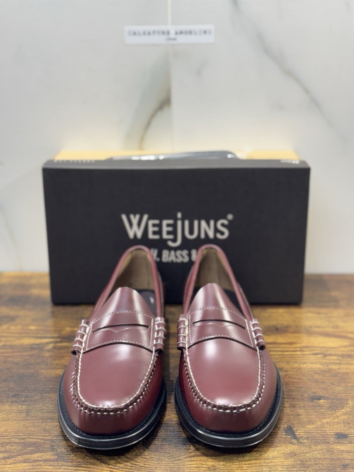 G.H BASS & Co Mocassino Pelle Wine Heritage Uomo 44.5 