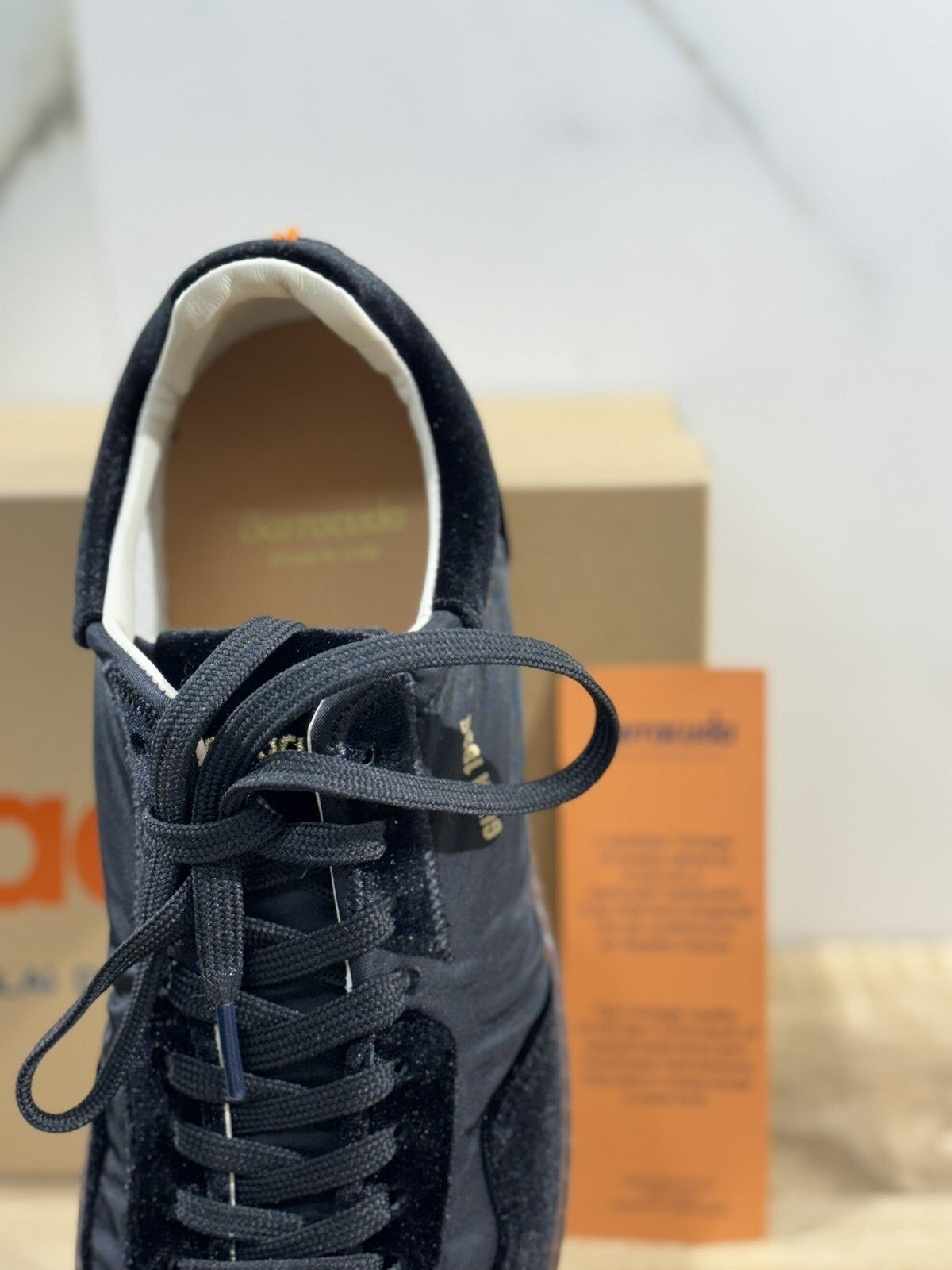 Barracuda Sneaker Uomo Camoscione Vintage Fully Made In Italy Nera 41