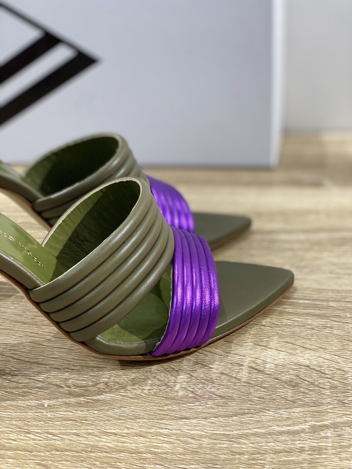 Giampaolo Viozzi Sandalo Donna Viola Verde Luxury Woman Sandal 39