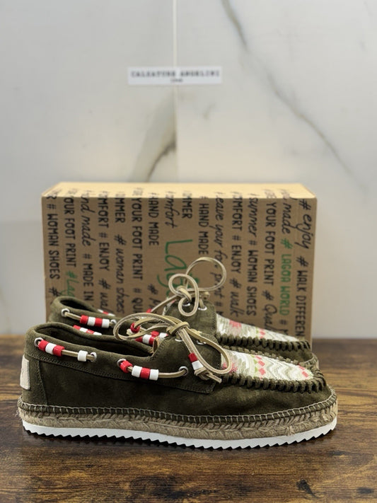 Lagoa Espadrilles Suede Military Limited Edition Azteca Uomo 41 
