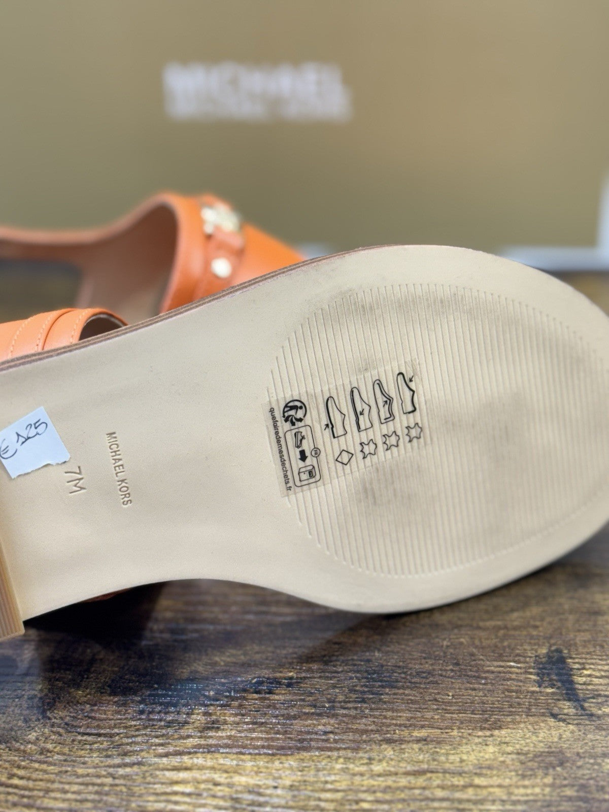 Michael Kors Sandalo Mandy Thong Sandal  Pelle Arancio Donna 37