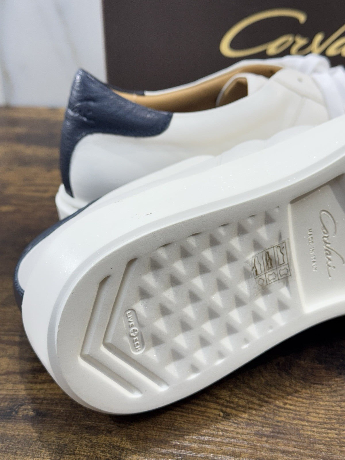 Corvari Scarpa Uomo Sneaker Extra Light Pelle Bianca Casual Uomo Corvari 42