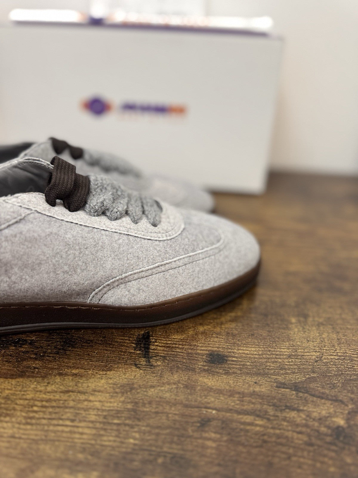 Soldini Sneaker Cachemere  Grey  100% Made In Italy Causal Donna 40