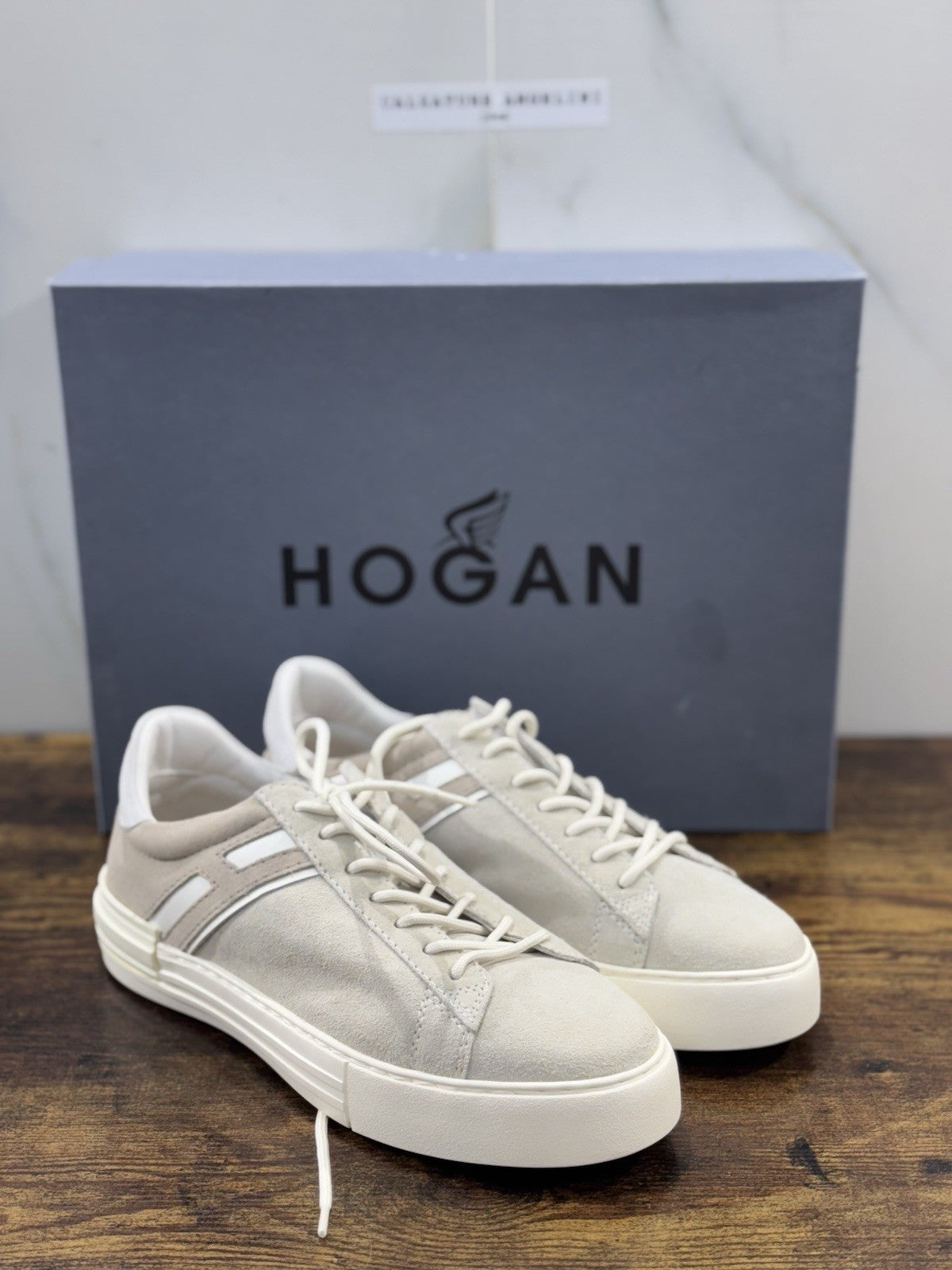 Hogan Rebel  Sneaker  Pelle Suede Ghiaccio  Casual Hogan   Uomo 40