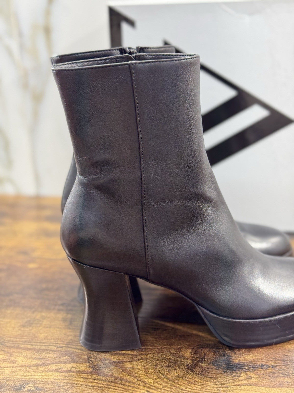 Giampaolo Viozzi Stivaletto Donna Pelle Nero    Con Tacco Made In Italy 37