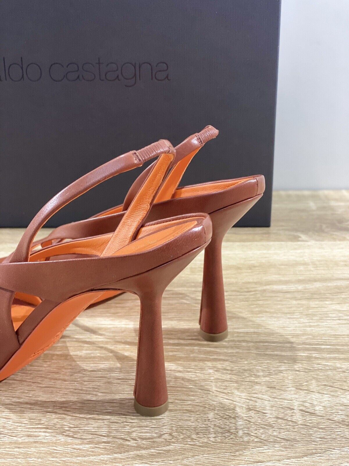 Aldo Castagna Sandalo Donna Lea In Pelle Antik Rose’ Con Tacco Luxury Sandal 38