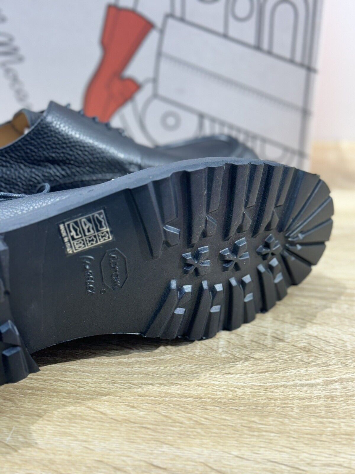 Il Mocassino Scarpa Uomo Pelle Nera     Fondo Vibram   Handmade In Italy 44