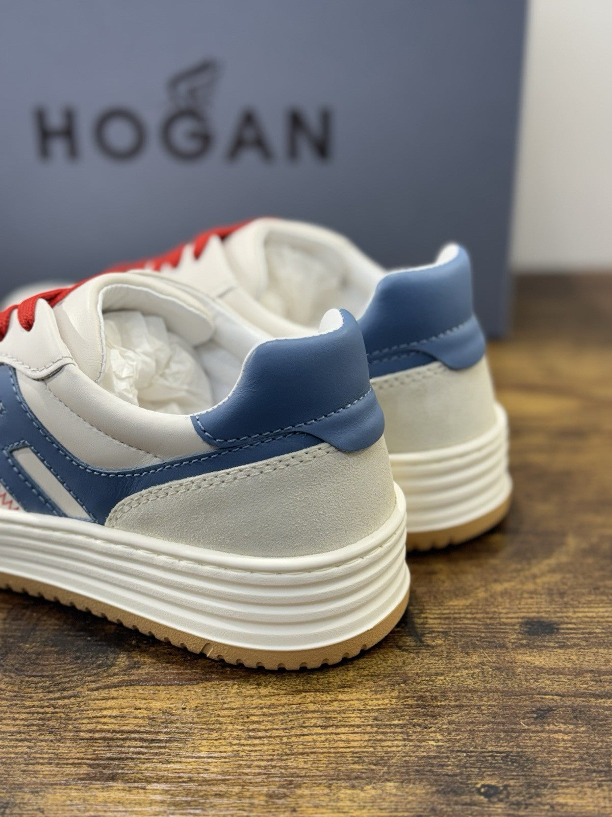 Hogan H630 Sneaker Pelle Crema  Memory Foam Scarpa Hogan Uomo 43