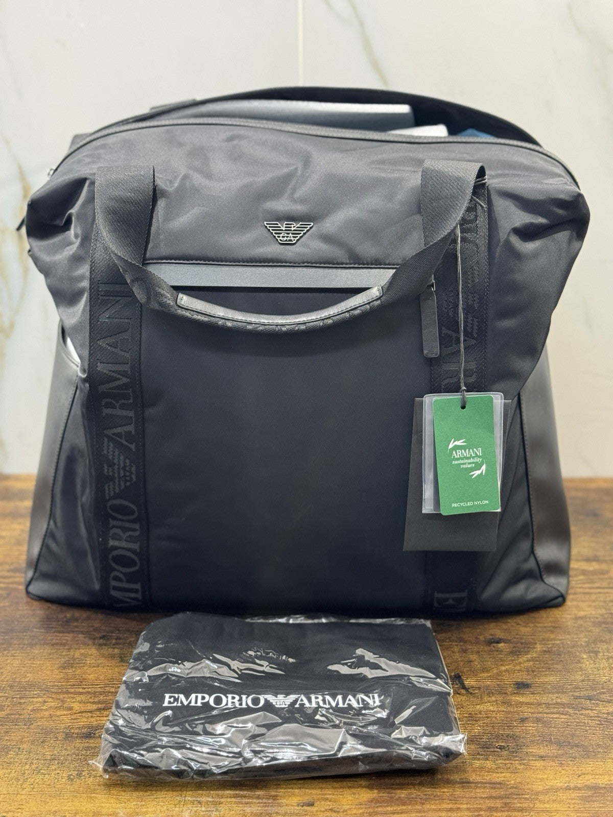 Borsone Viaggio Emporio Armani Black Beauty One Casual Travel Bag Armani Nero