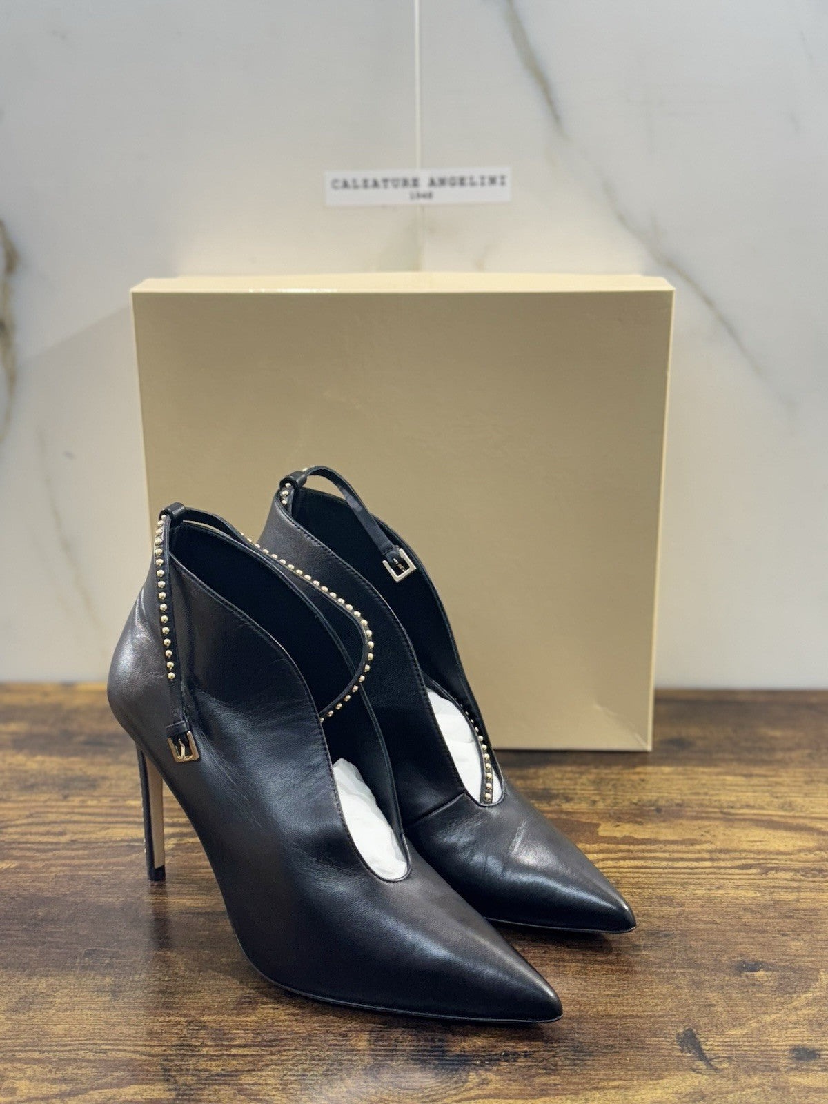 Ninalilou Stivaletto Donna Pelle Nero Con Tacco Luxury Boot 40