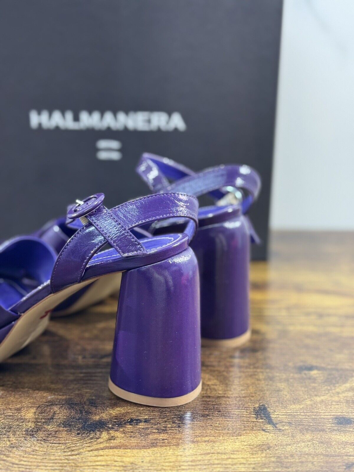 Halmanera Sandalo Donna Erika      In Pelle Viola Luxury Shoes 41