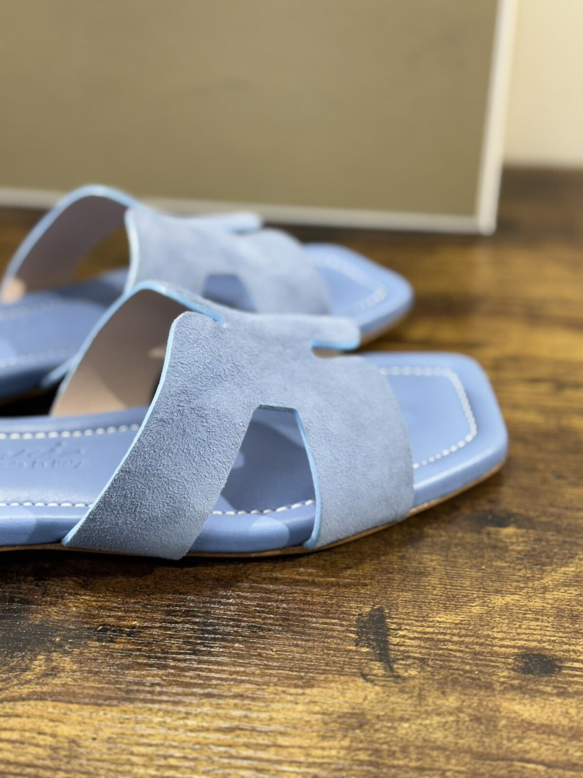 Capri Sandalo Donna In Suede Jeans Soft Fatto A Mano In Italia Fondo Cuoio 37
