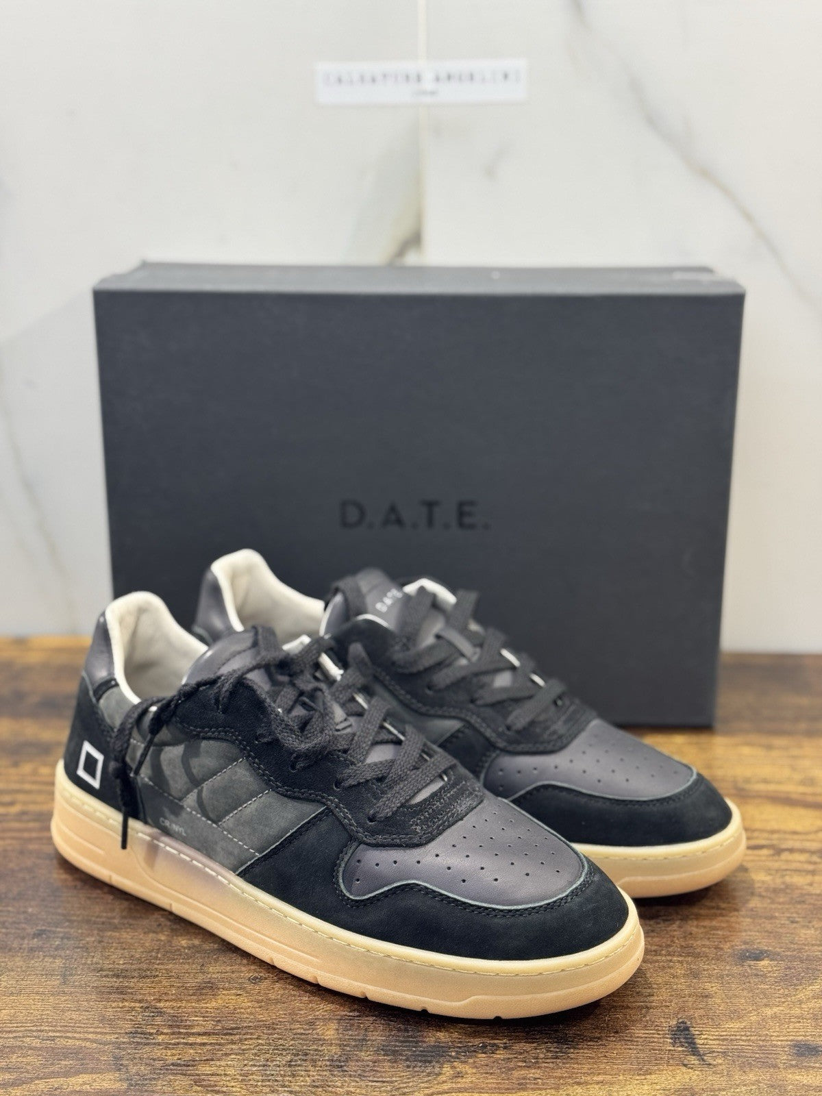 D.A.T.E Court 2.0 Sneaker Pelle Nero  Casual Uomo 43