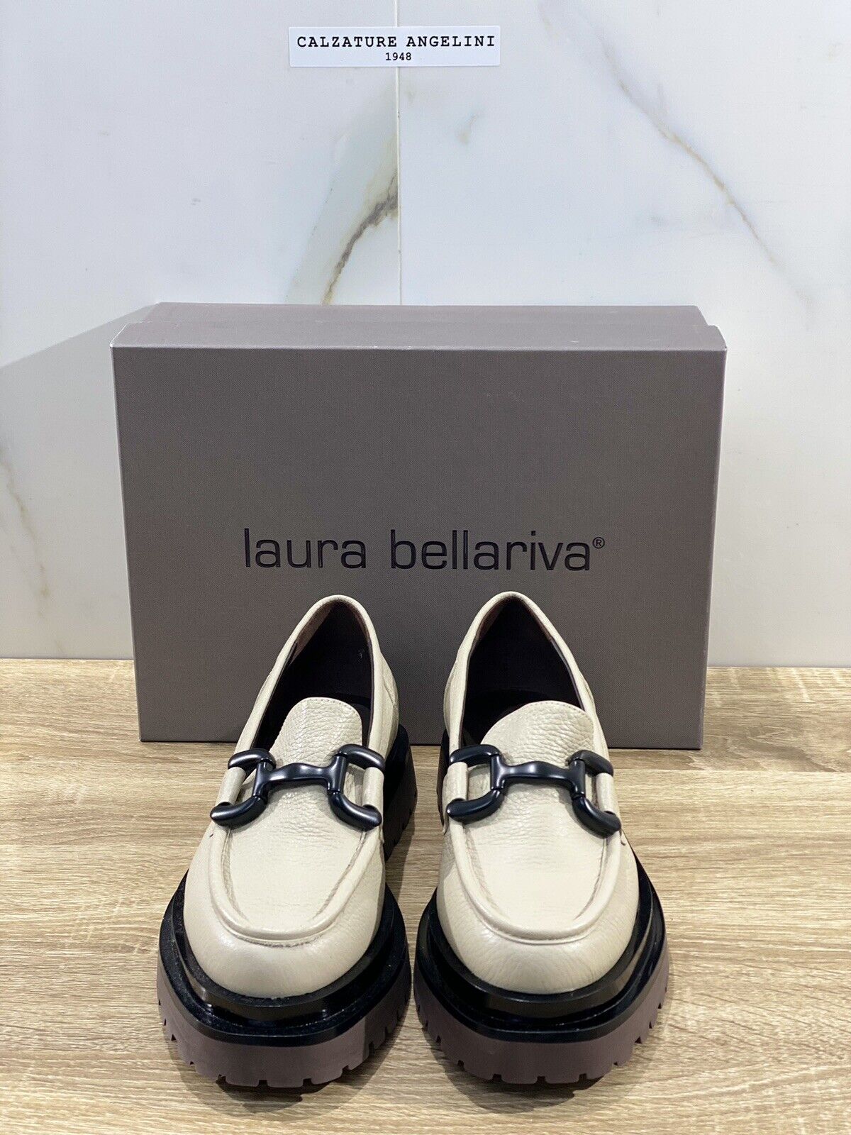 Laura Bellariva Mocassino donna Pelle Avorio Extra Light 41