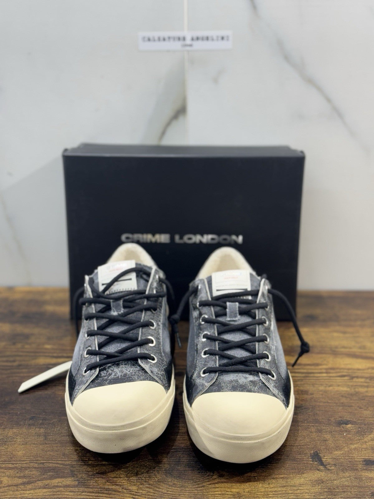 Crime London Sneaker Recut Low Canvas Nero Causal Uomo 44