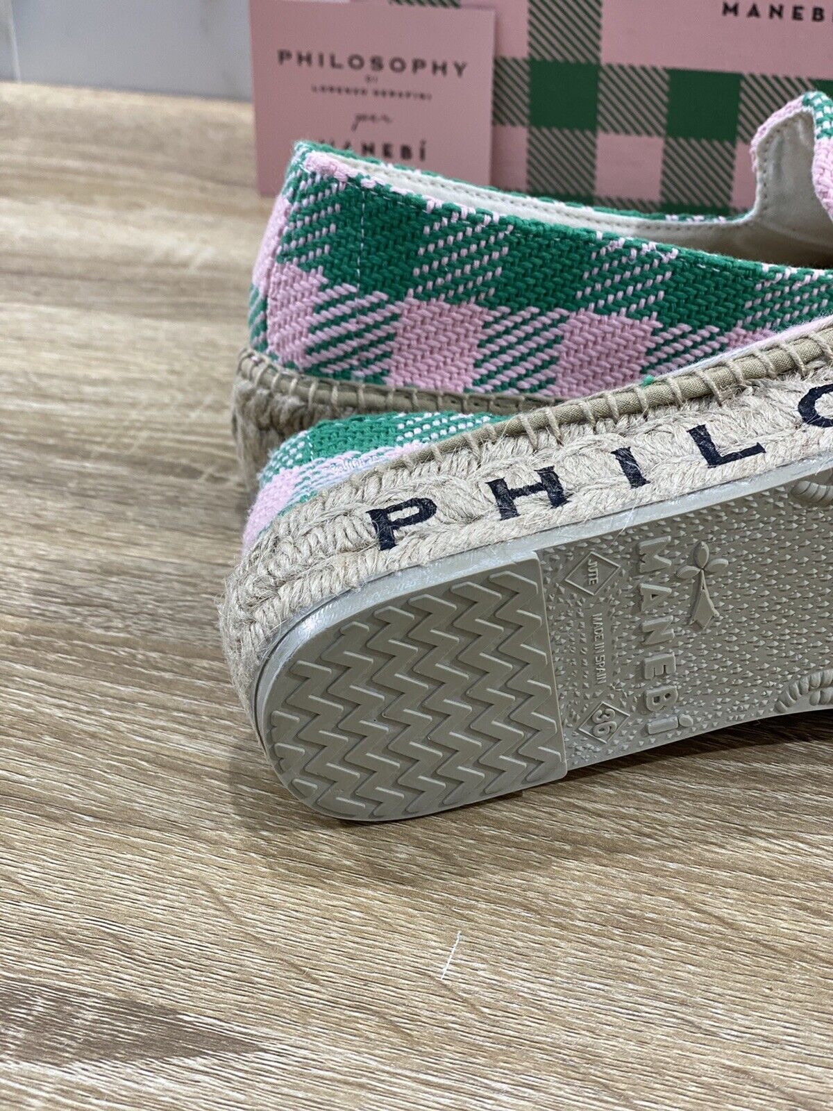 Manebi’ Espadrillas donna limited edition philosophy Verde  Rosa 36