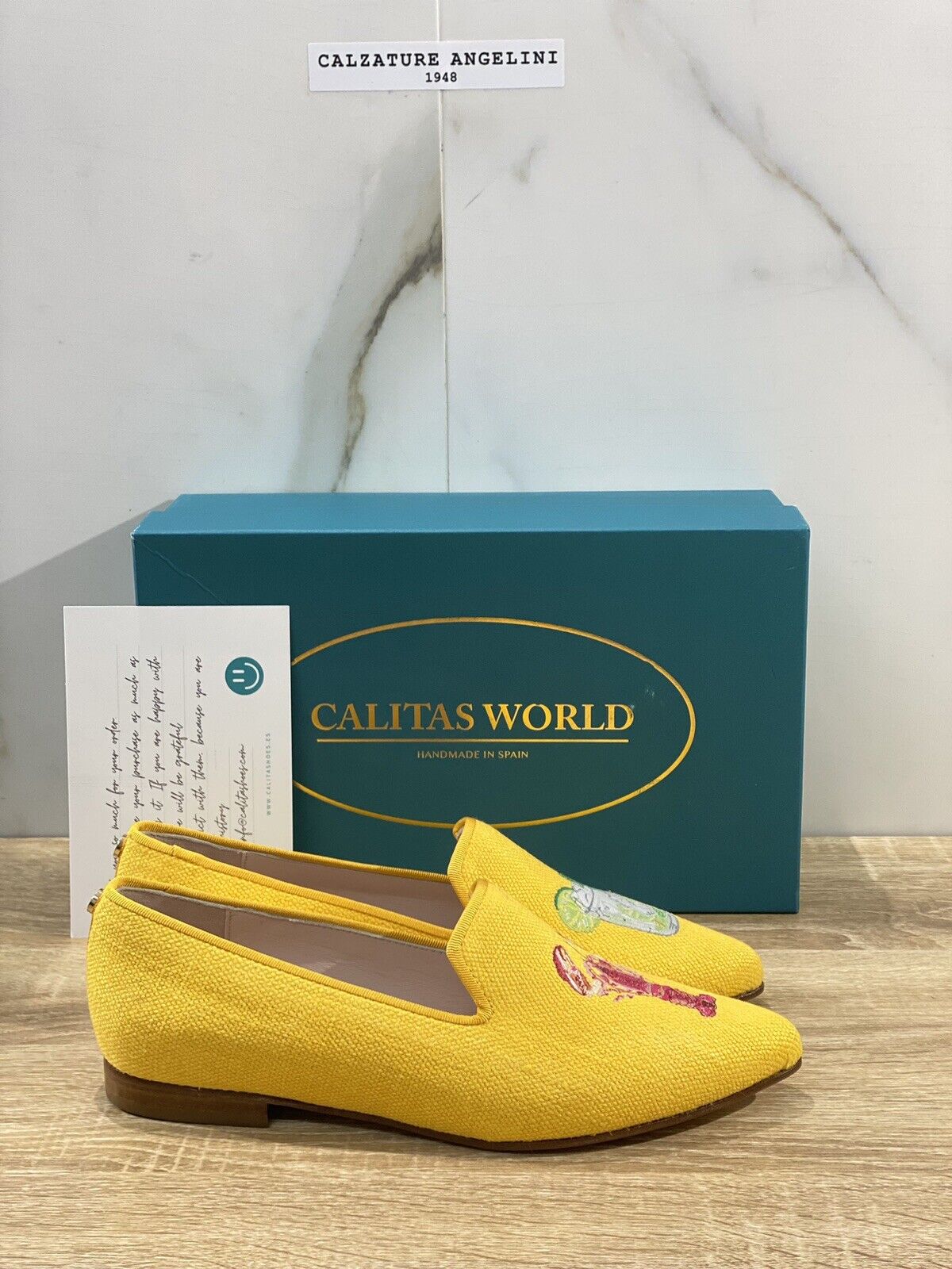 Calitas Mocassino Donna in lino giallo luxury handmade woman shoes 38