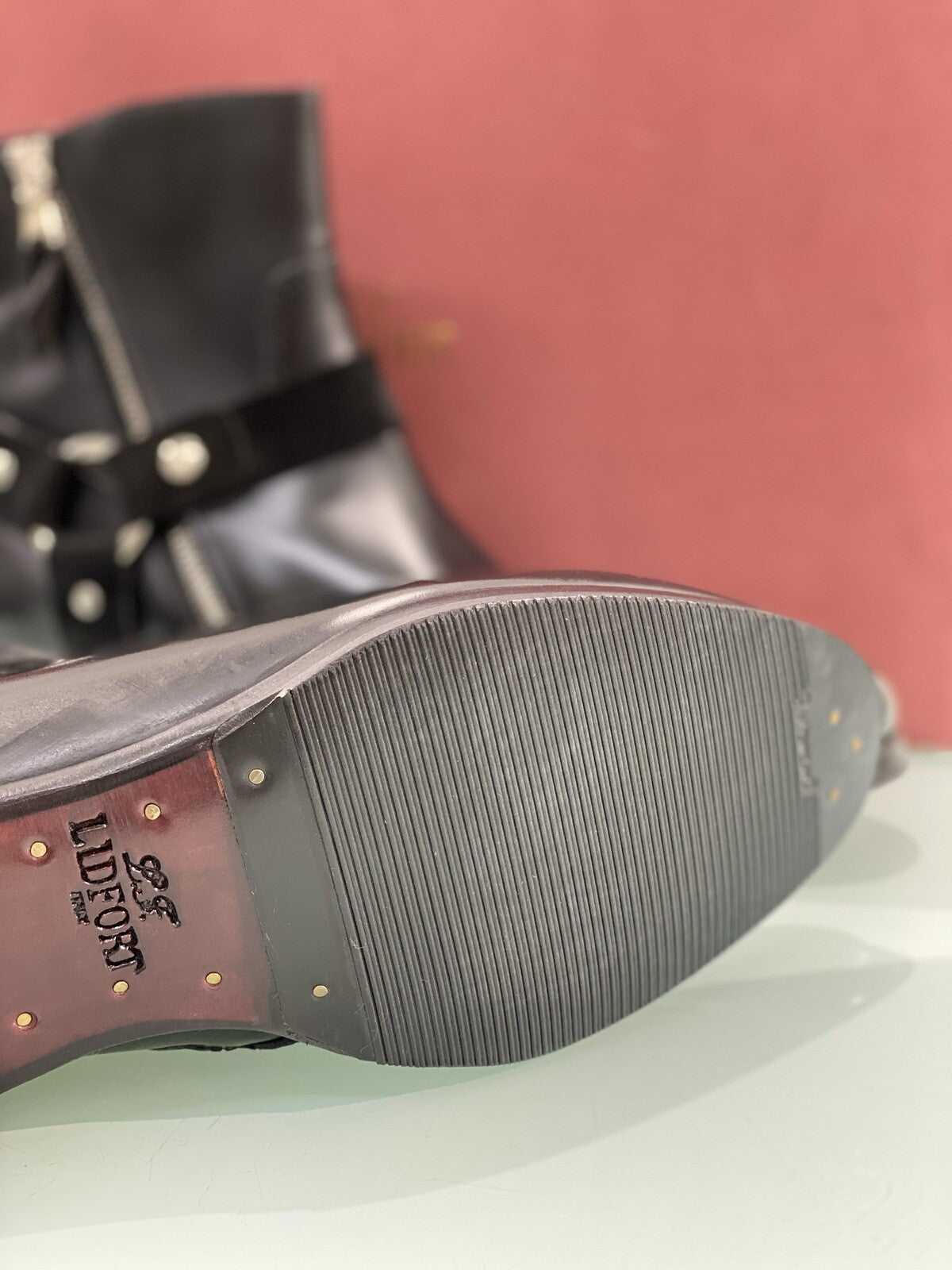 Lidfort Stivaletto Uomo 585/D Luxury Nero Pelle Vibram 41 