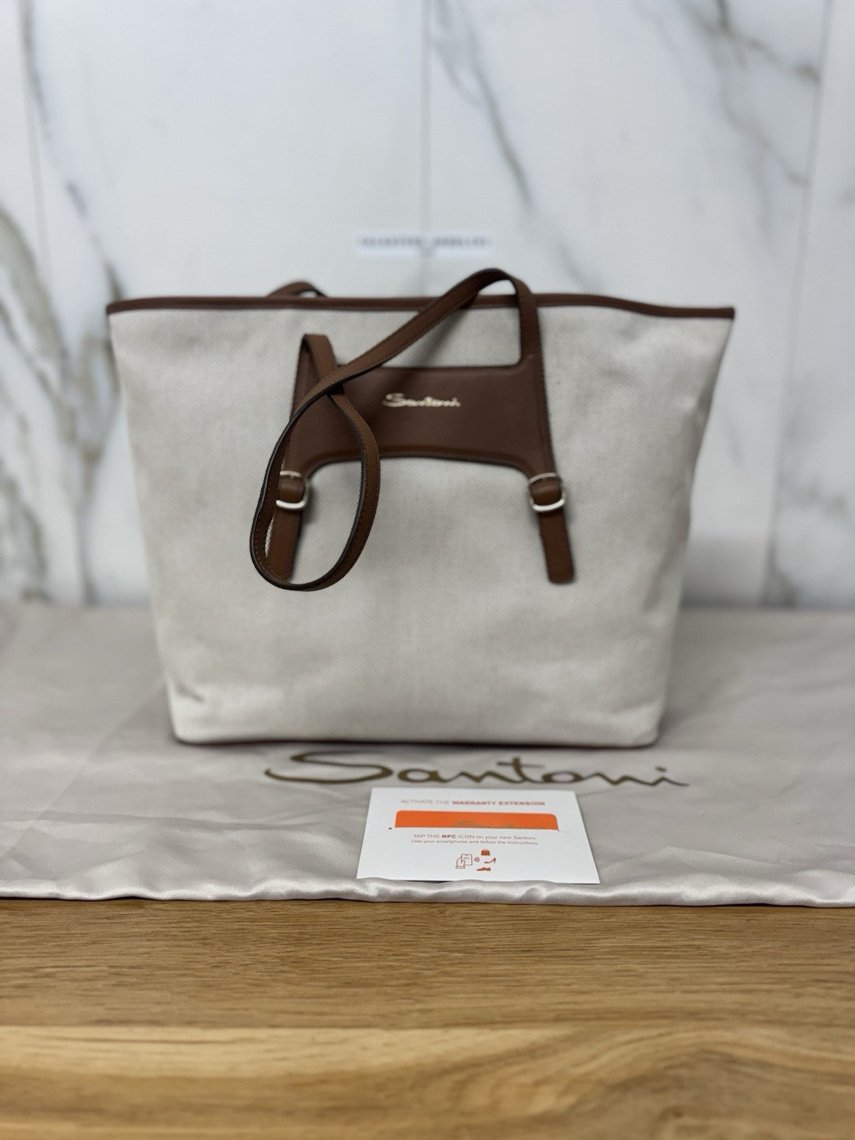Santoni Borsa Shopping  Pelle Cuoio Luxury Santoni Borsa Donna