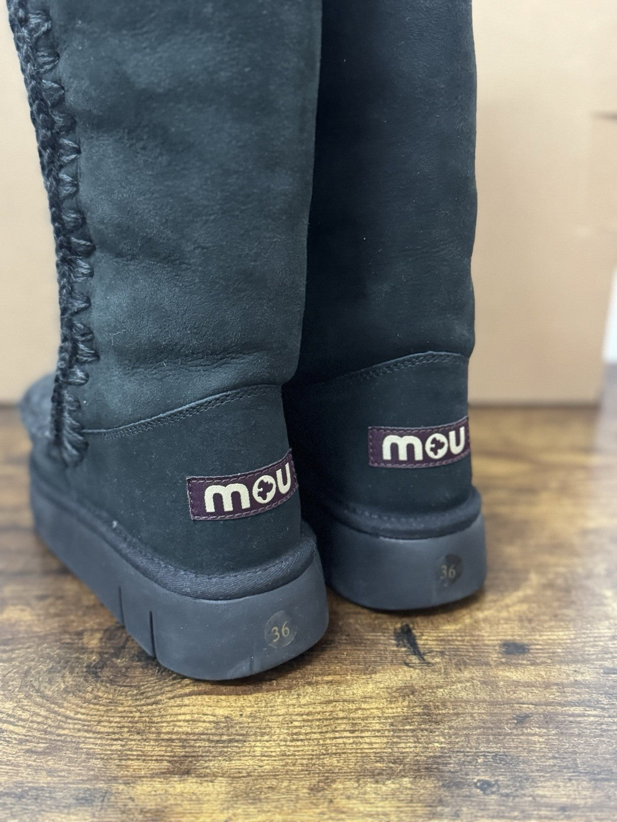 Mou  Eskimo 40 Bounce Suede Nero  Casual Mou Donna 36